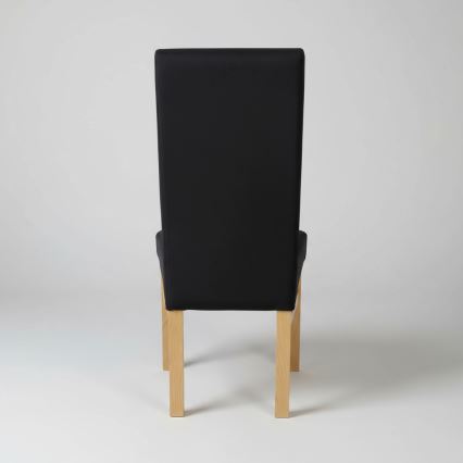 Krzesło do jadalni ALISON czarne/dąb