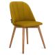 Krzesło do jadalni BAKERI 86x48 cm żółte/buk