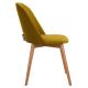 Krzesło do jadalni BAKERI 86x48 cm żółte/buk
