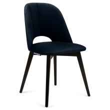 Krzesło do jadalni BOVIO 86x48 cm ciemnoniebieskie/buk