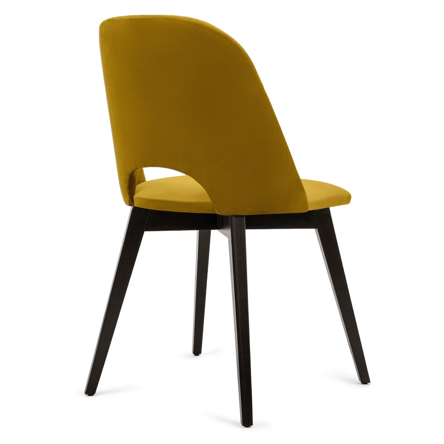 Krzesło do jadalni BOVIO 86x48 cm żółte/buk