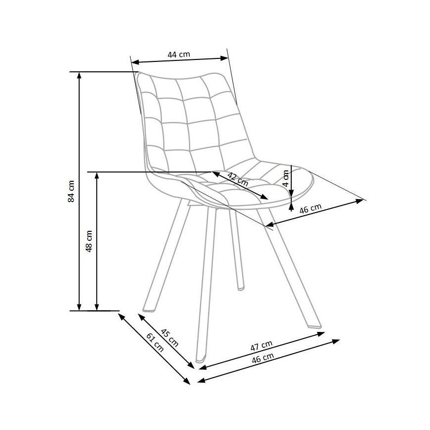 Krzesło do jadalni COMORO, 1 szt., ciemnoniebieskie