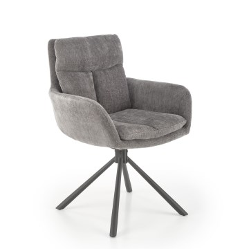 Krzesło do jadalni HALSA, 1 szt., szare