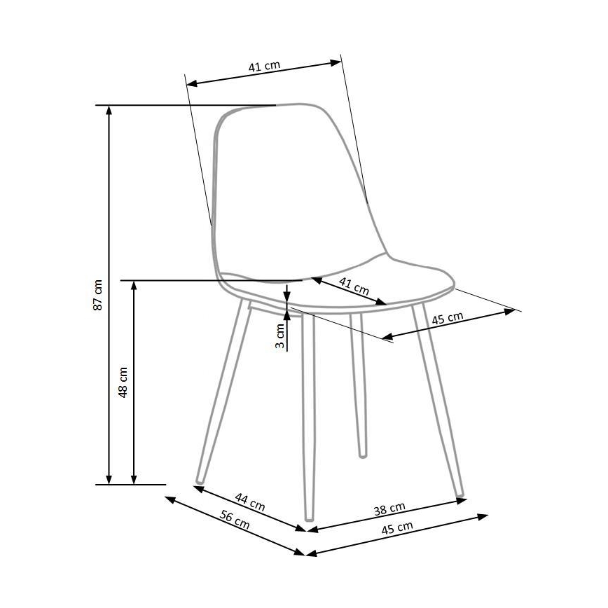 Krzesło do jadalni KINDREL, 1 szt., ciemnozielone