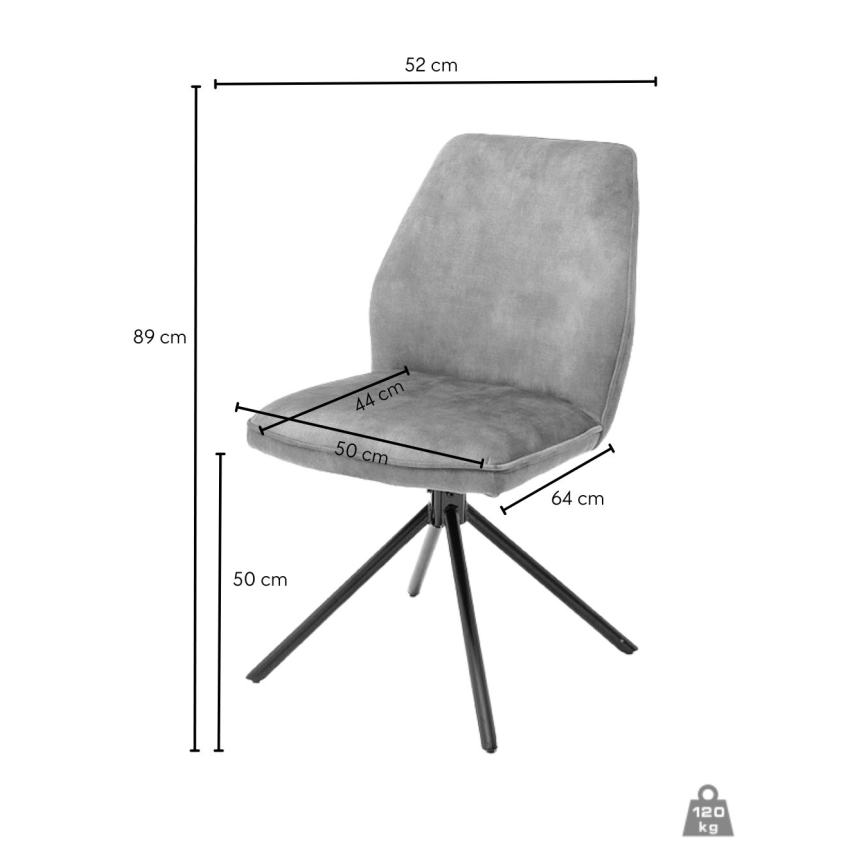 Krzesło do jadalni NEXORO 1 szt. szare