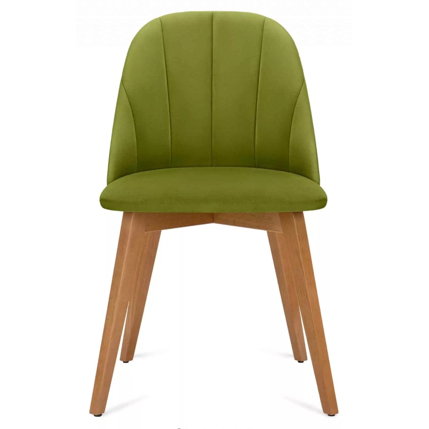 Krzesło do jadalni RIFO 86x48 cm jasnozielone/buk