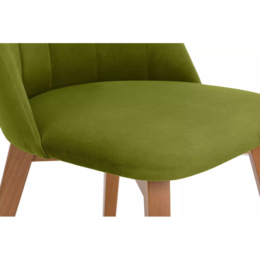 Krzesło do jadalni RIFO 86x48 cm jasnozielone/buk