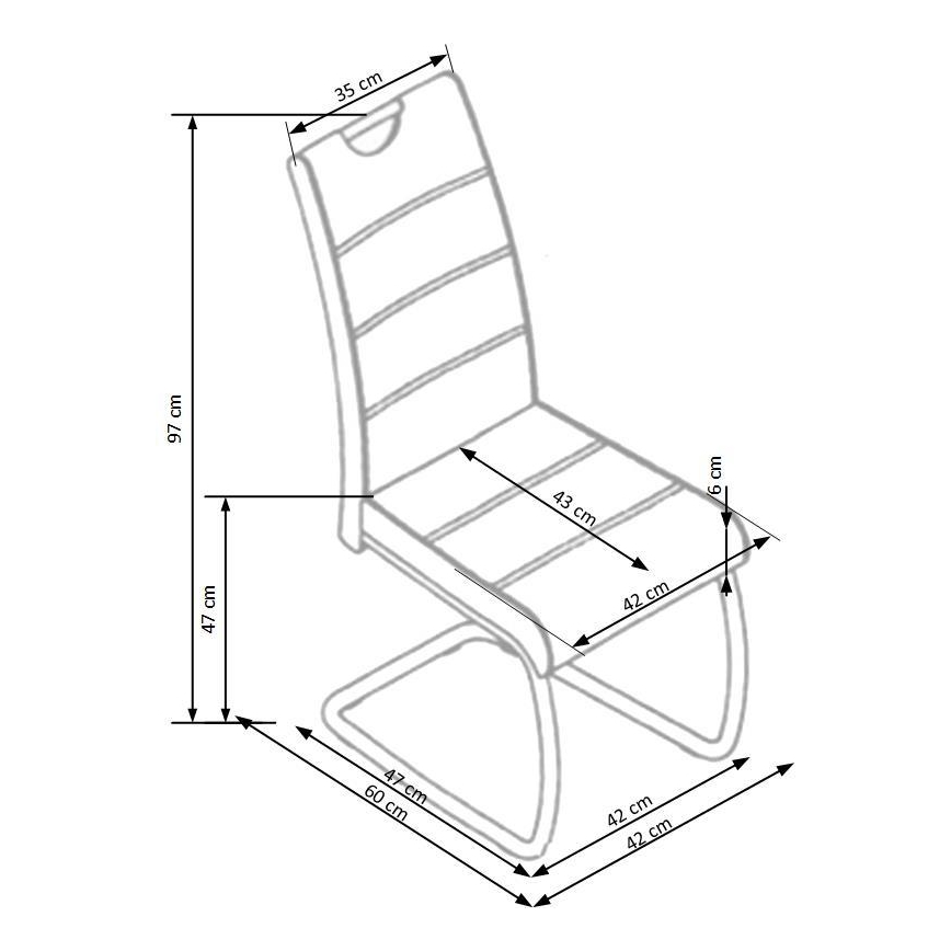 Krzesło do jadalni SAFFON 1 szt. szare