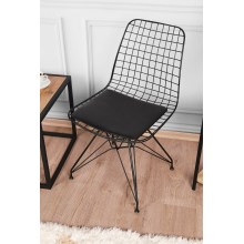 Krzesło do jadalni TEL 80x53 cm czarne