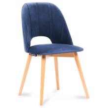 Krzesło do jadalni TINO 86x48 cm ciemnoniebieske/buk
