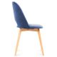 Krzesło do jadalni TINO 86x48 cm ciemnoniebieske/buk