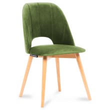 Krzesło do jadalni TINO 86x48 cm jasnozielone/buk