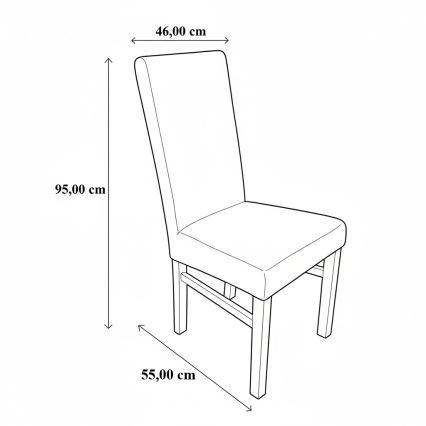 Krzesło jadalniane ALISON brązowe/buk