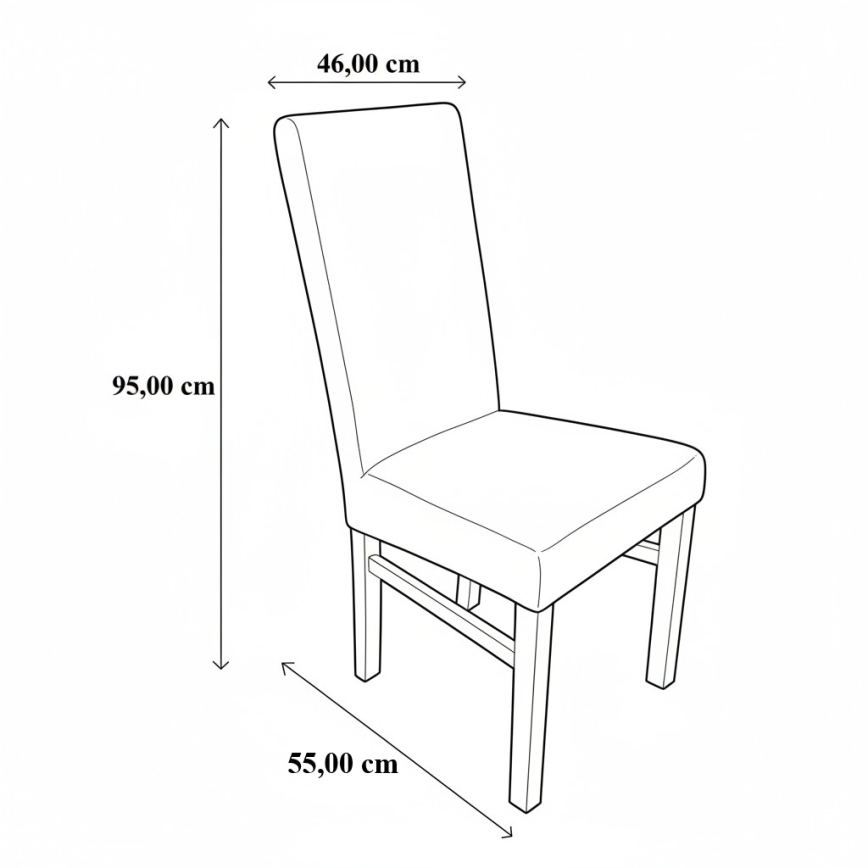 Krzesło jadalniane ALISON szare/białe
