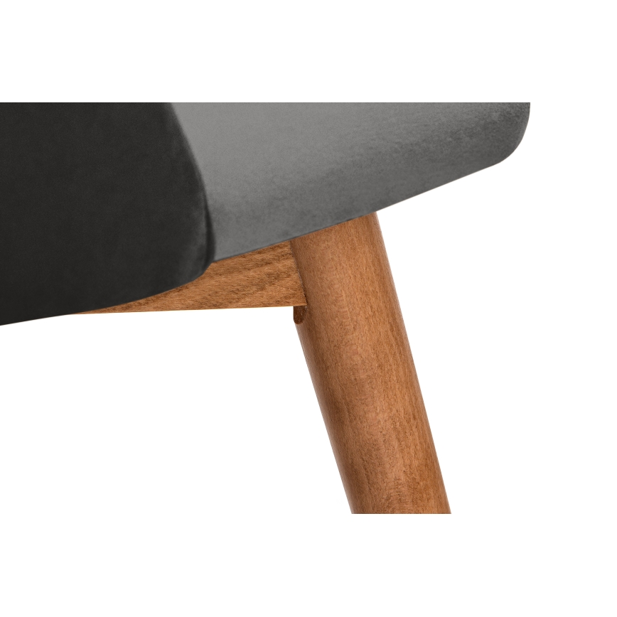 Krzesło jadalniane BAKERI 86x48 cm szare/jasny dąb