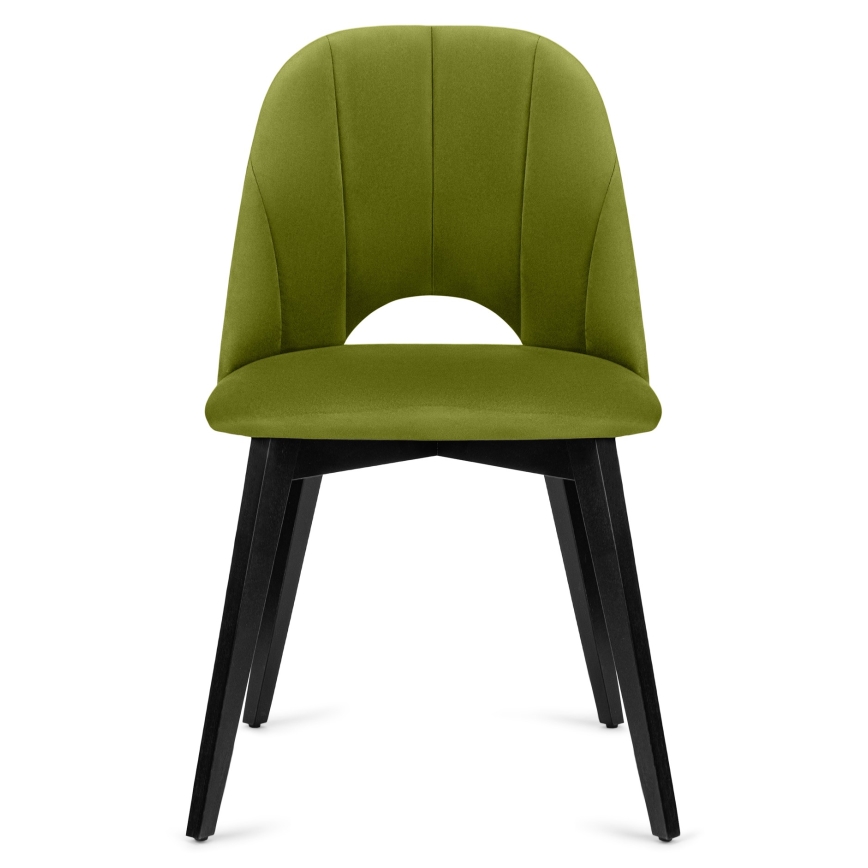 Krzesło jadalniane BOVIO 86x48 cm jasnozielone/ buk