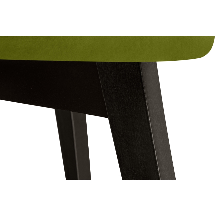 Krzesło jadalniane BOVIO 86x48 cm jasnozielone/ buk