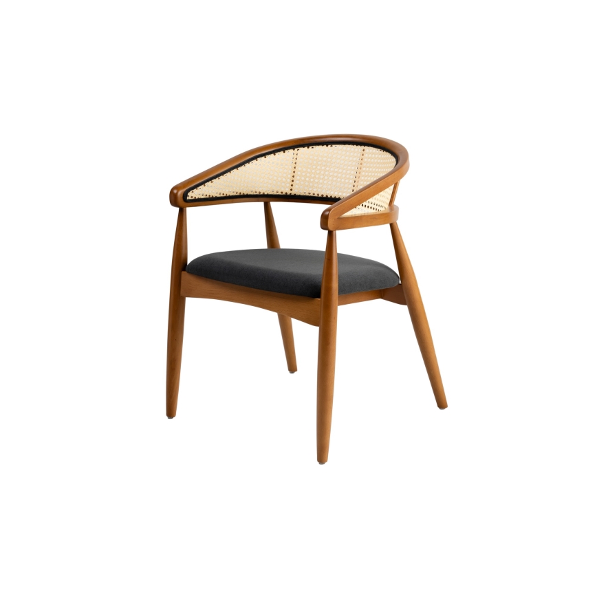 Krzesło jadalniane LIMA 75x54 cm dąb/czarne