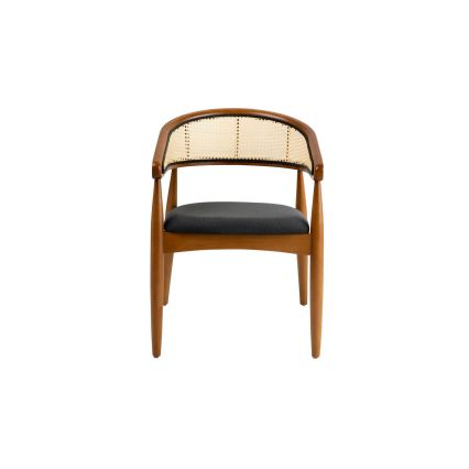 Krzesło jadalniane LIMA 75x54 cm dąb/czarne