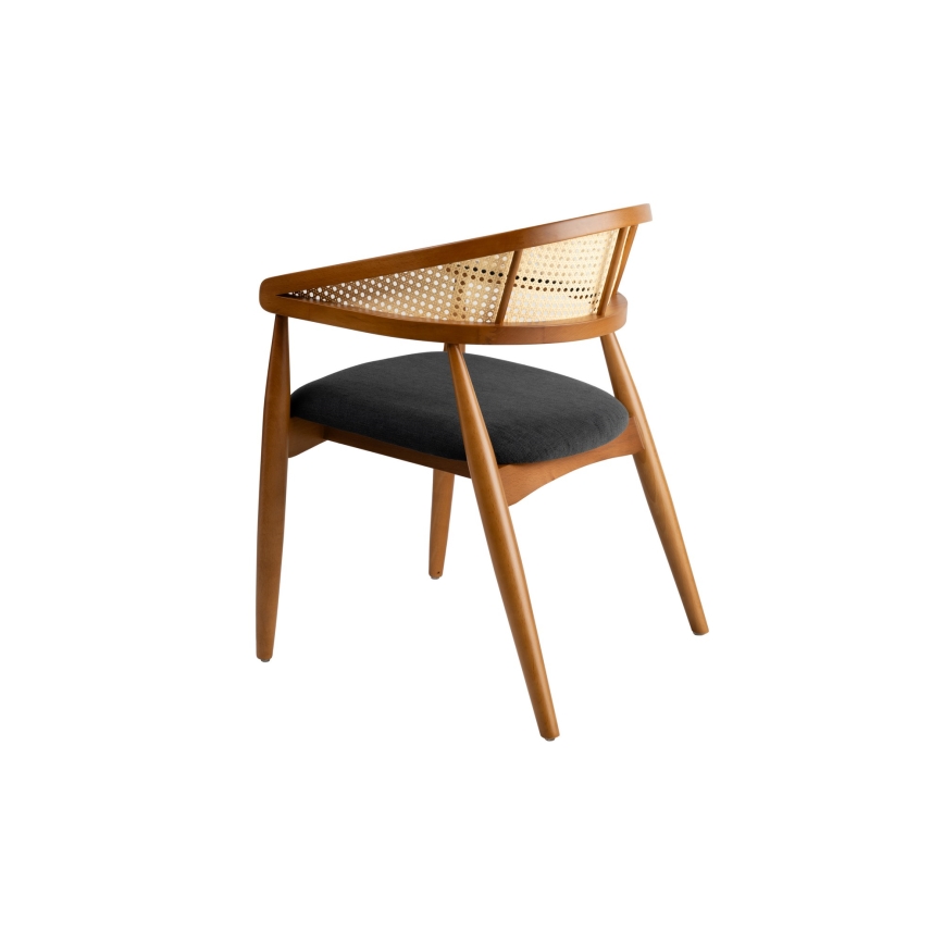 Krzesło jadalniane LIMA 75x54 cm dąb/czarne