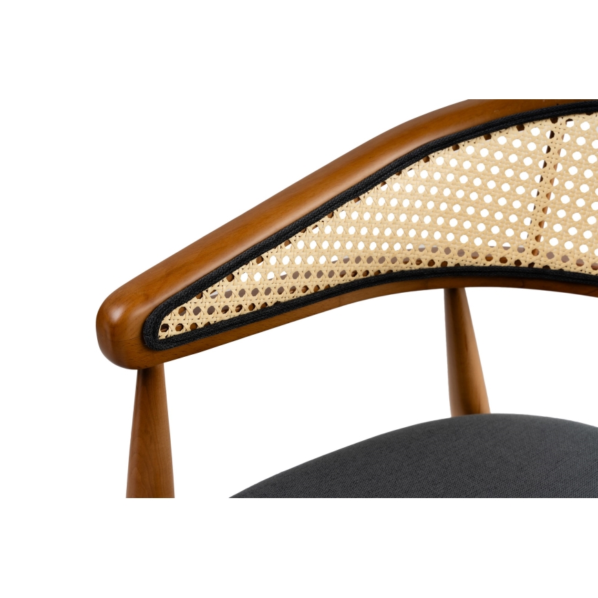 Krzesło jadalniane LIMA 75x54 cm dąb/czarne