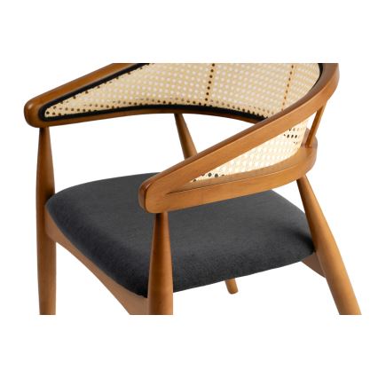 Krzesło jadalniane LIMA 75x54 cm dąb/czarne