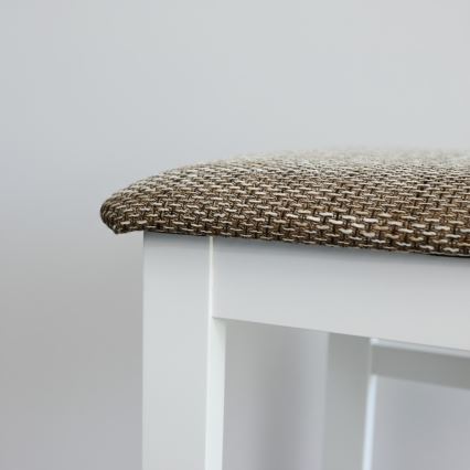 Krzesło jadalniane NATE białe/brązowe