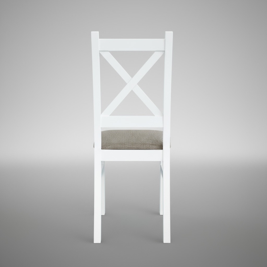 Krzesło jadalniane NATE białe/brązowe