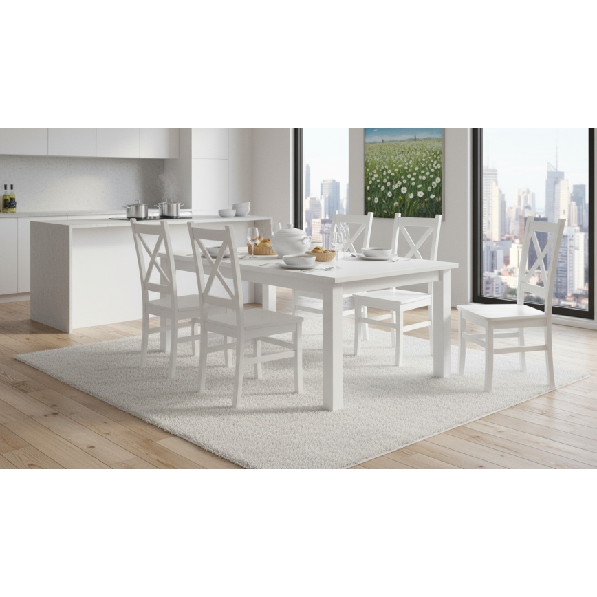 Krzesło jadalniane NATE białe