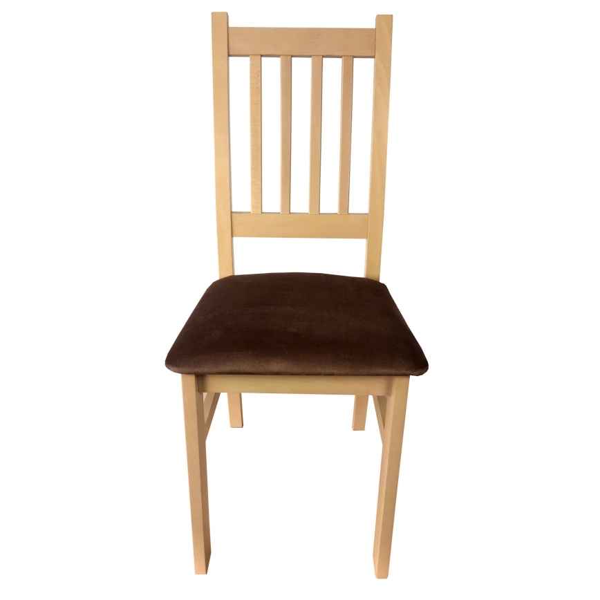 Krzesło do jadalni SIMON buk/ciemny brąz