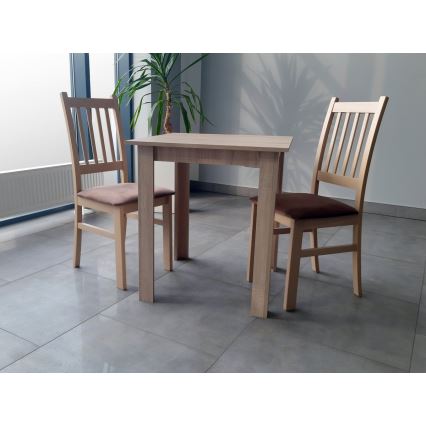 Krzesło do jadalni SIMON buk/ciemny brąz