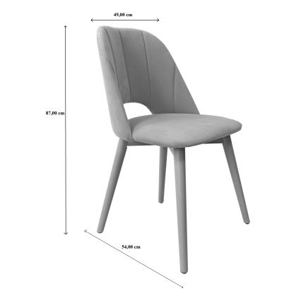 Krzesło do jadalni THEO ciemnoszare