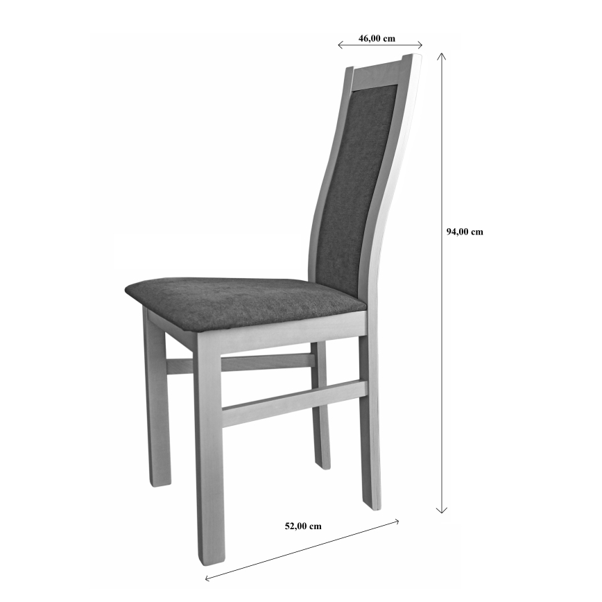 Krzesło jadalniane ZOE buk/czerwone