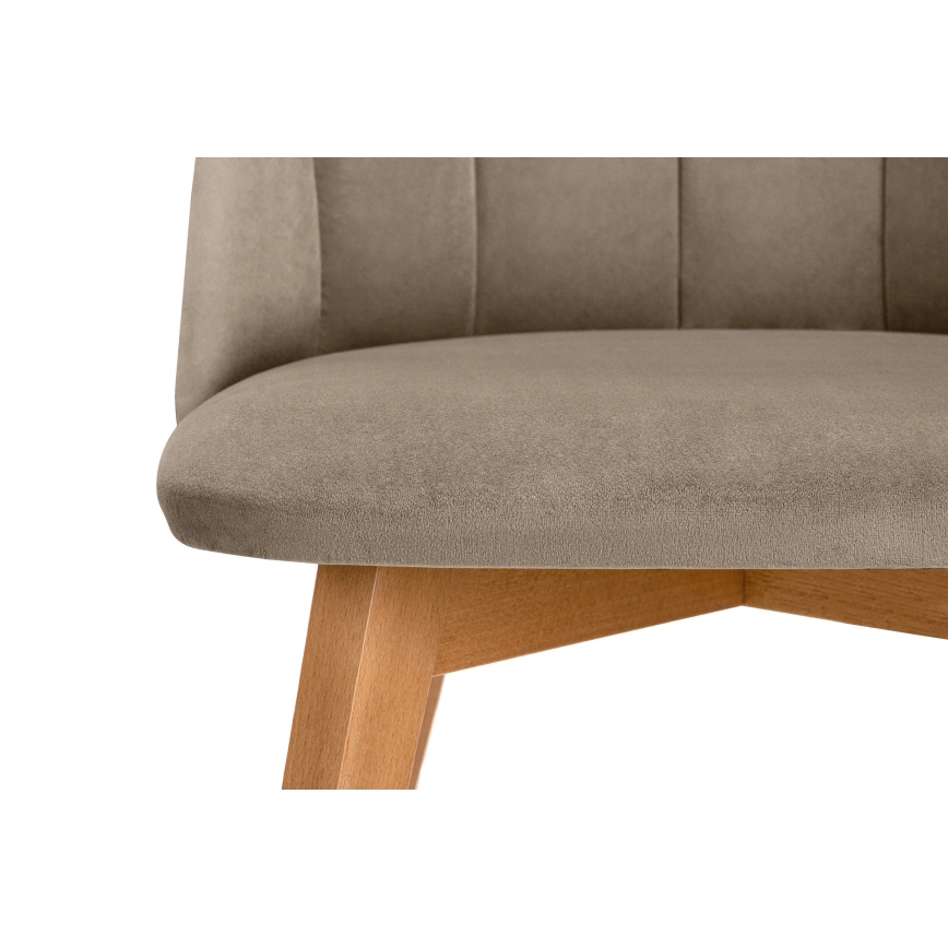 Krzesło jadalniane RIFO 86x48 cm beżowe/jasny dąb