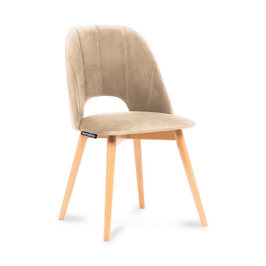 Krzesło jadalniane TINO 86x48 cm beżowe/jasny dąb