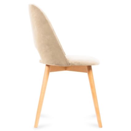 Krzesło jadalniane TINO 86x48 cm beżowe/jasny dąb