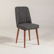 Krzesło VINA 85x46 cm antracyt/brązowy