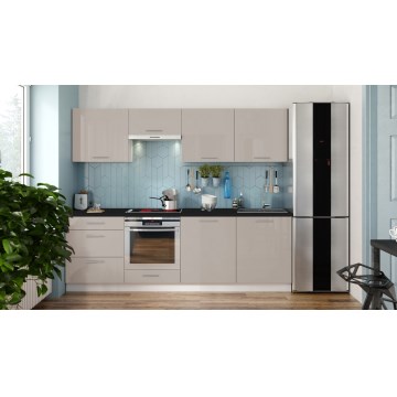 Kuchnia CELESTE 240 cm błyszcząca taupe