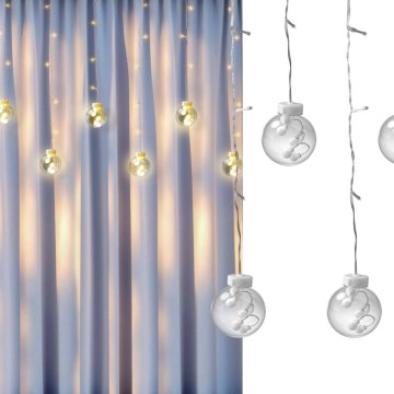 Kurtyna świąteczna LED WISH BALLS 108xLED/8 funkcji 4,5 m ciepła biała