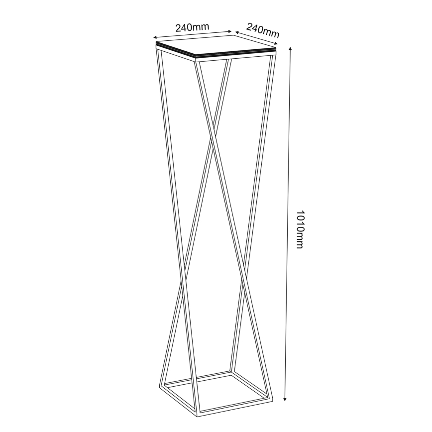 Kwietnik 100x24 cm czarne