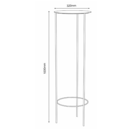 Kwietnik 100x32 cm białe