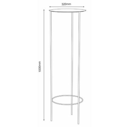 Kwietnik 100x32 cm czarny