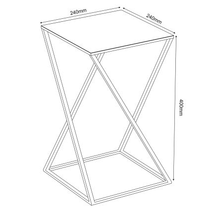 Kwietnik 40x24 cm złoty