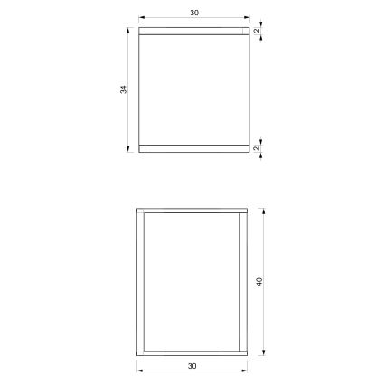 Kwietnik 40x30x34 cm czarne