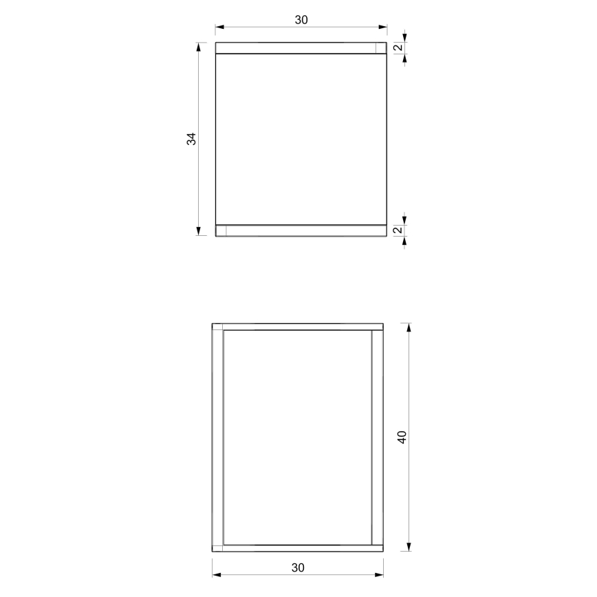 Kwietnik 40x30x34 cm czarne