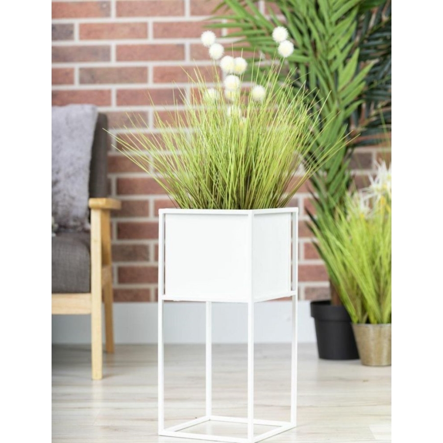 Kwietnik 50x24 cm biały