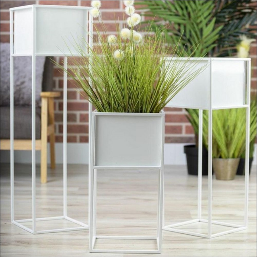 Kwietnik 50x24 cm biały