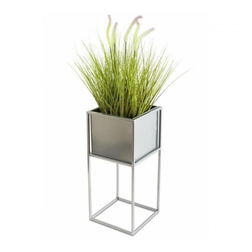 Kwietnik 50x24 cm matowy chrom