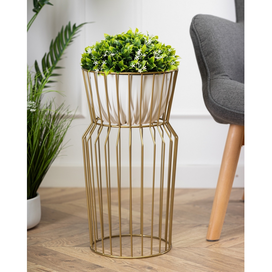 Kwietnik 50x26 cm złoty