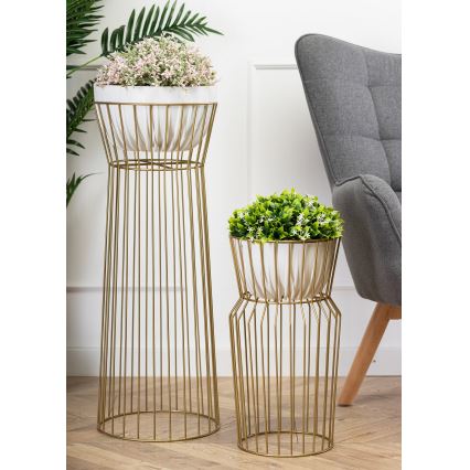 Kwietnik 50x26 cm złoty